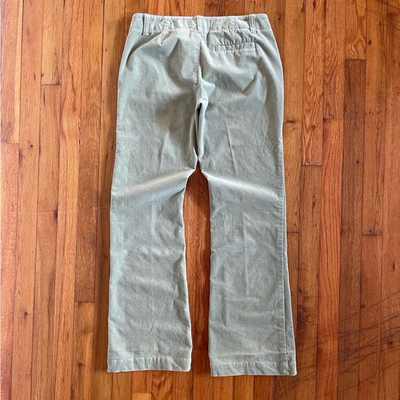 Corduroy Flared Light Green Pants - Picture 3 of 4